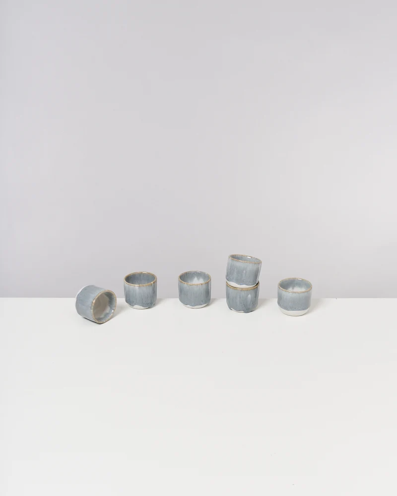 Coimbra Espressobecher graublau 6er-Set