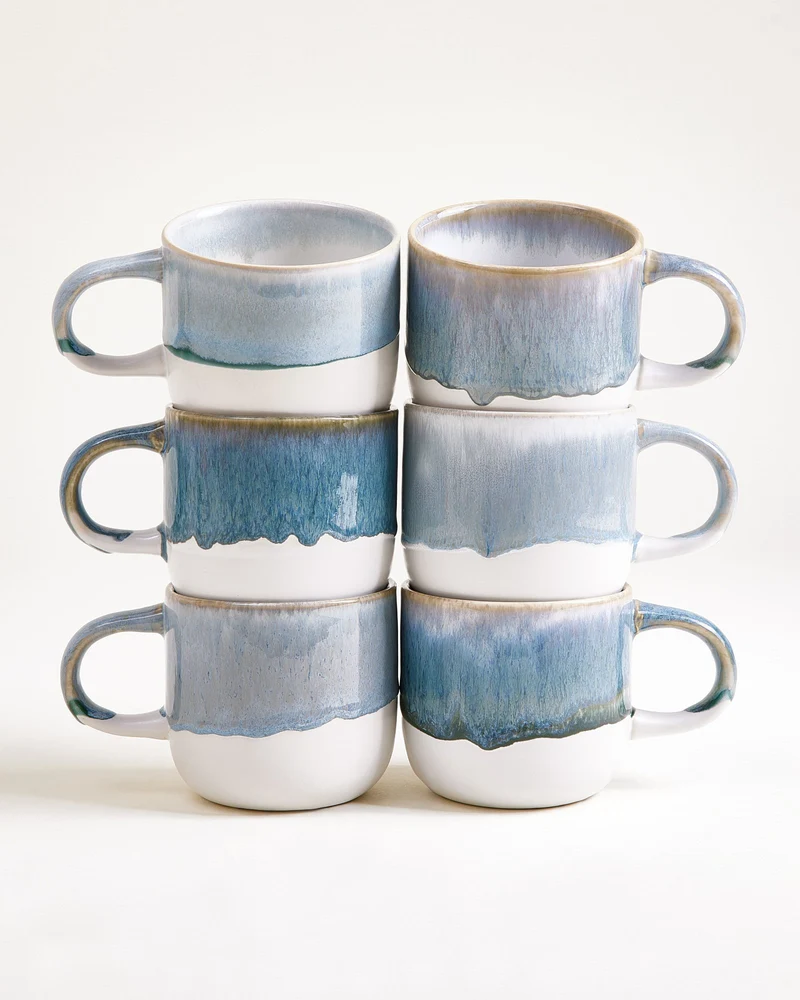 Coimbra Tasse groß graublau 6er-Set