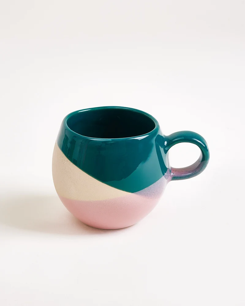 Bica Tasse klein dunkelgrün sand rosa
