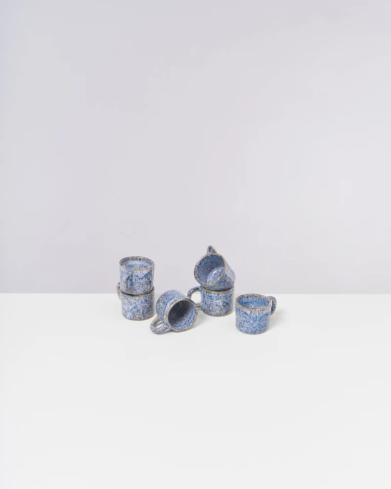 Cordoama Espressotasse modern blau 6er-Set
