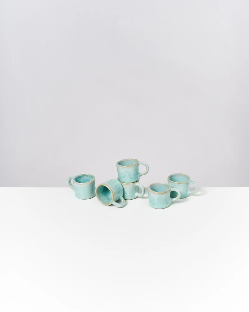 Cordoama Espressotasse modern mint 6er-Set