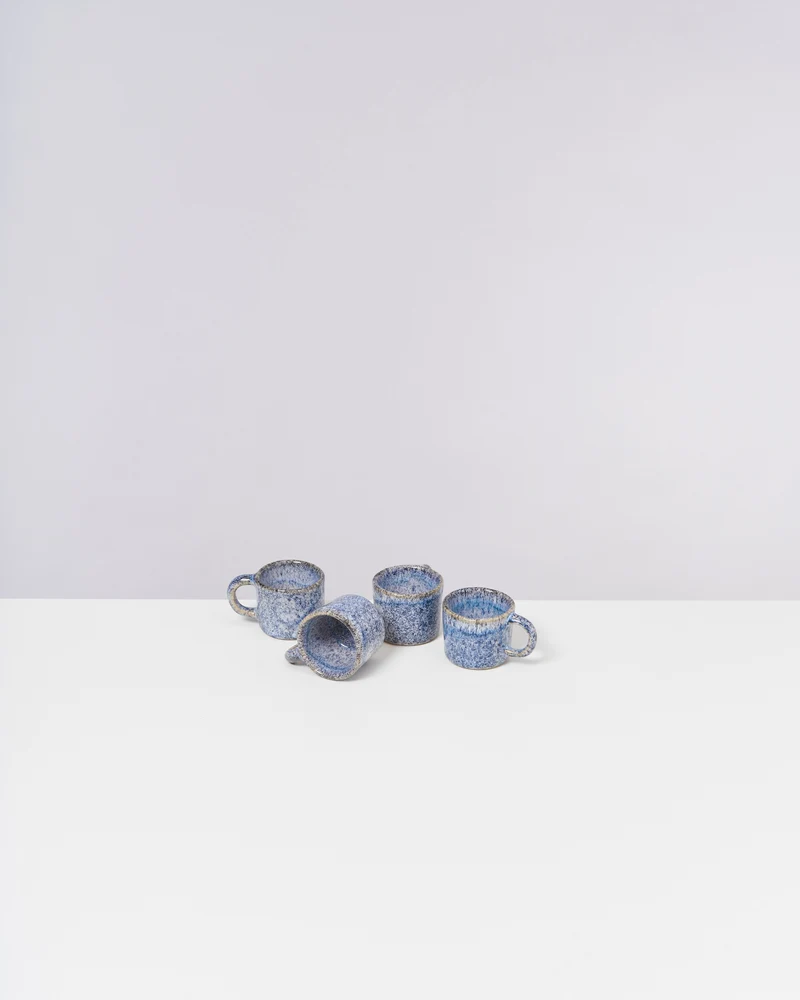 Cordoama Espressotasse modern blau 4er-Set