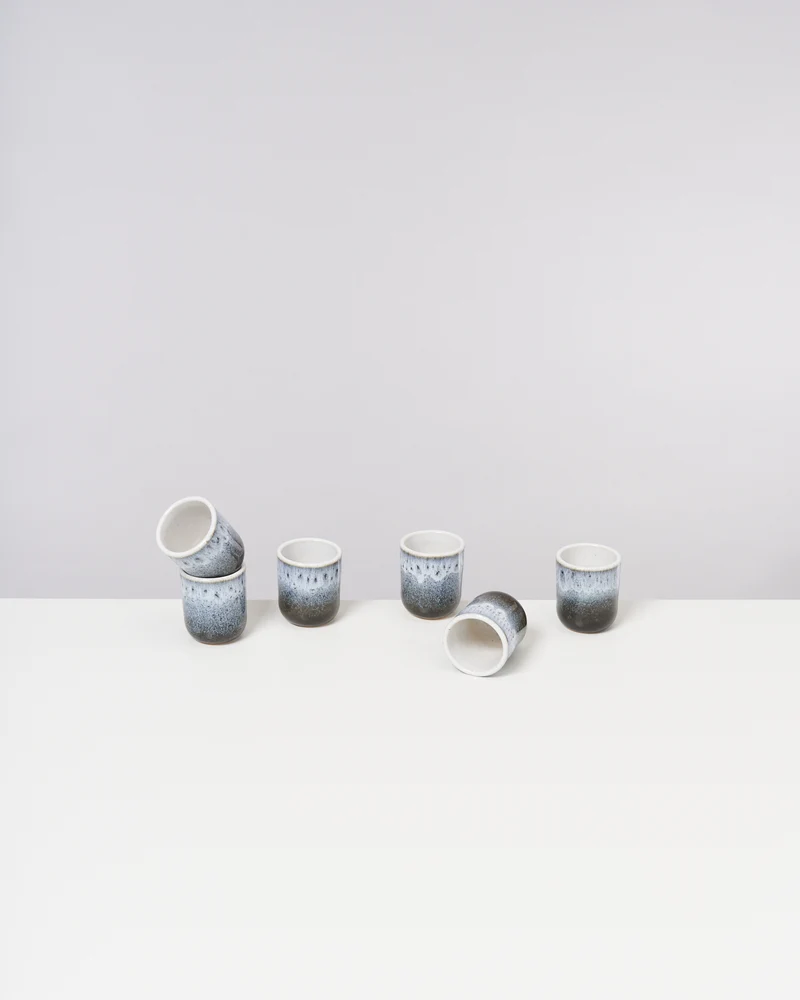 Alcachofra Espressobecher schwarzblau 6er-Set