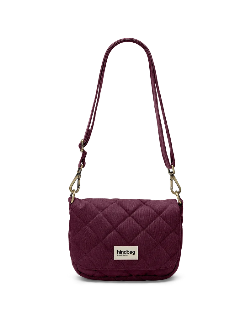 Sac à main matelassé Margault Prune
