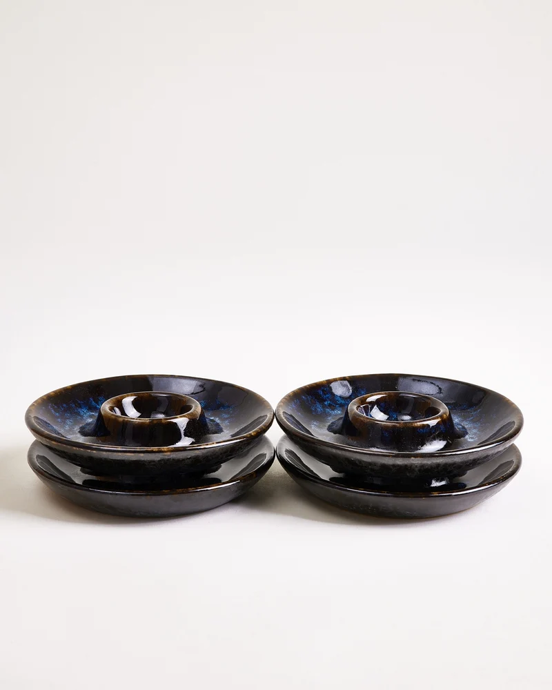 Cordoama Eierbecher dunkelblau 4er-Set