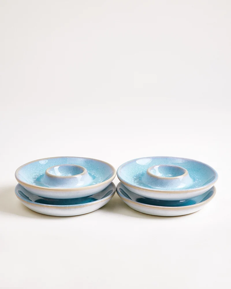 Cordoama Eierbecher aqua 4er-Set