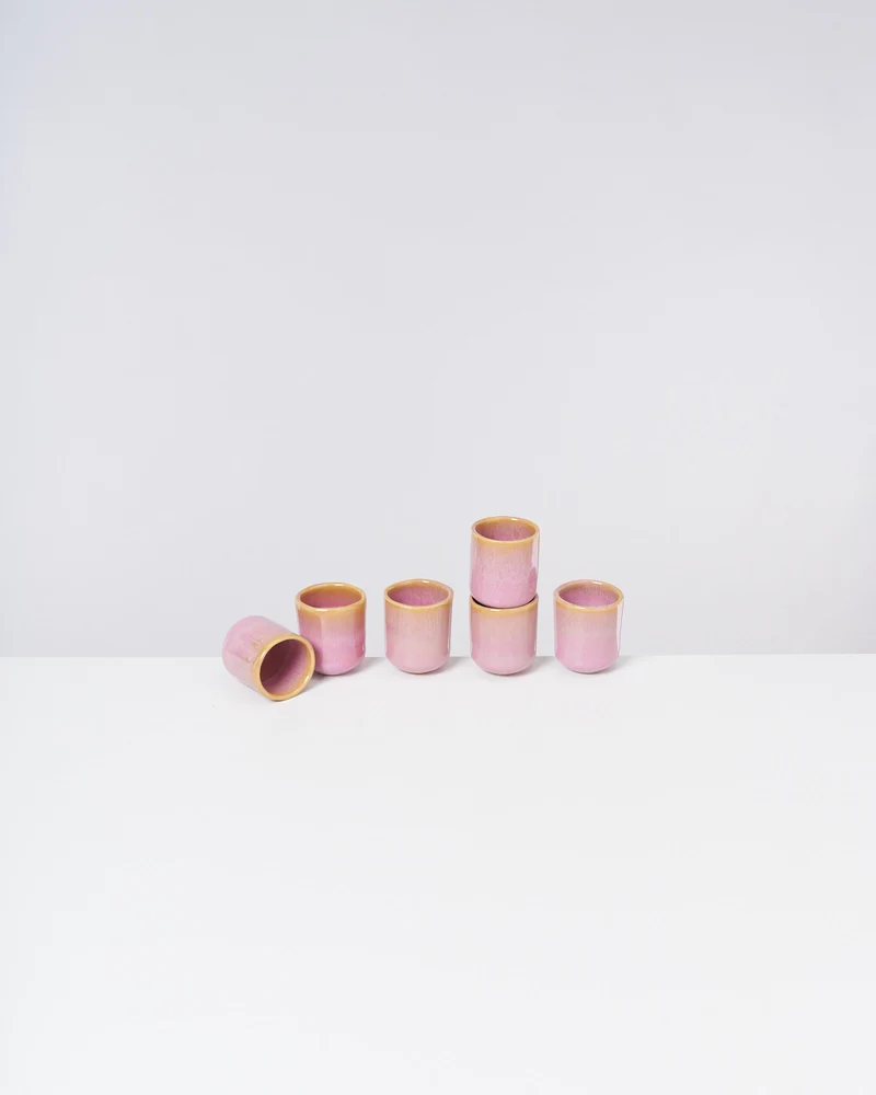 Copa Alto Espressobecher gelb rosé 6er-Set