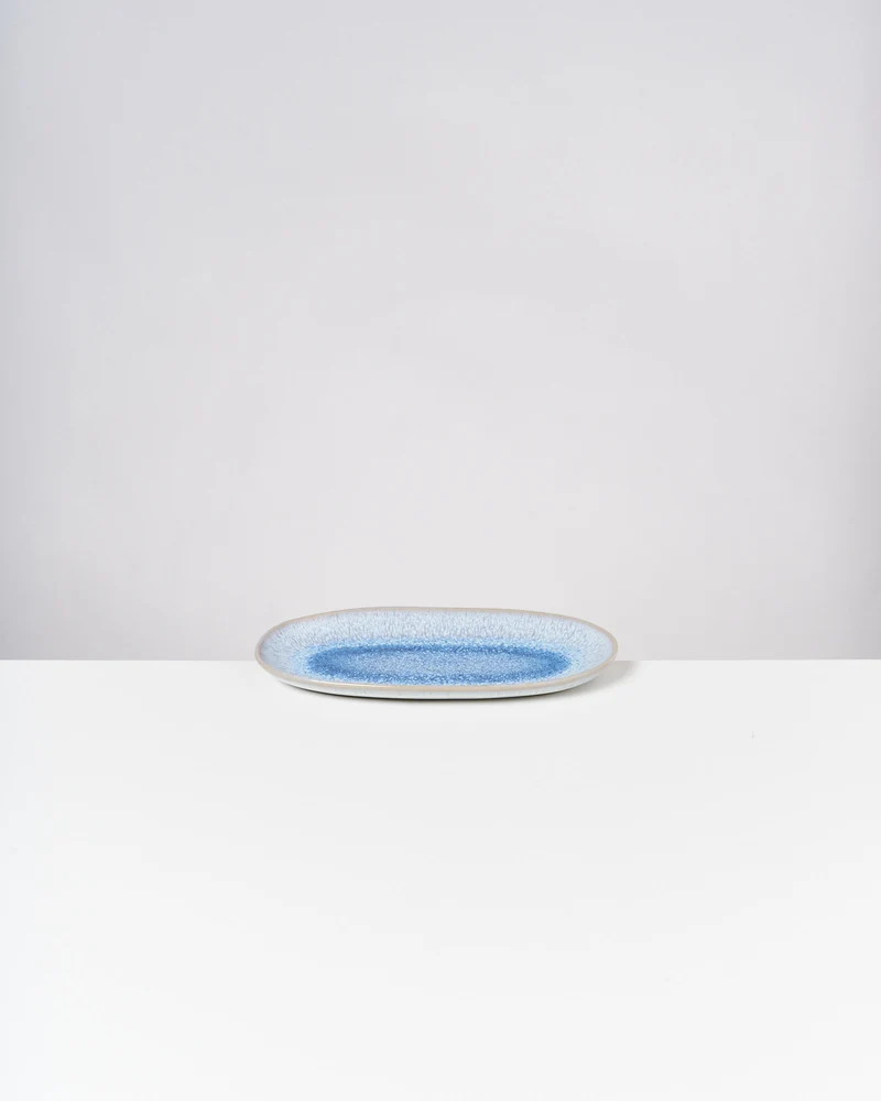 Melides Servierplatte M stoneblue
