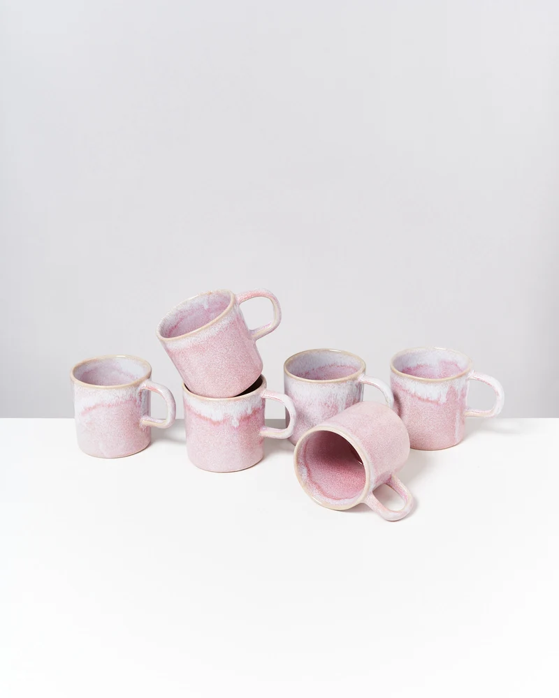 Cordoama Tasse groß modern rosé 6er-Set