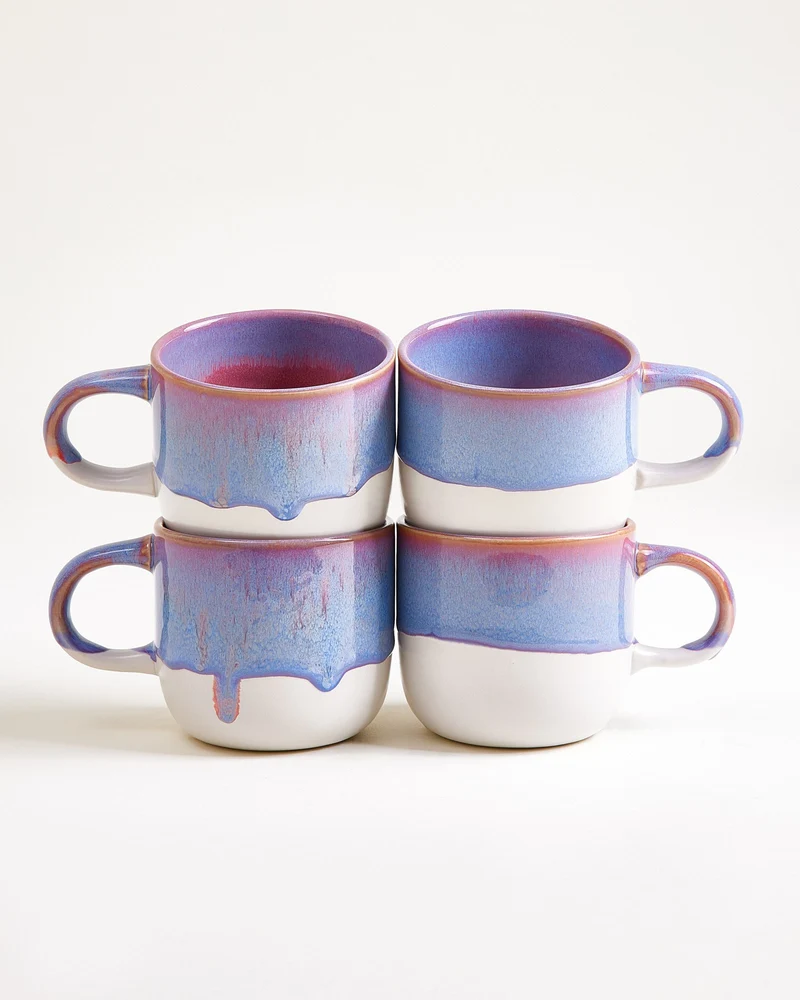 Coimbra Tasse groß lila 4er-Set