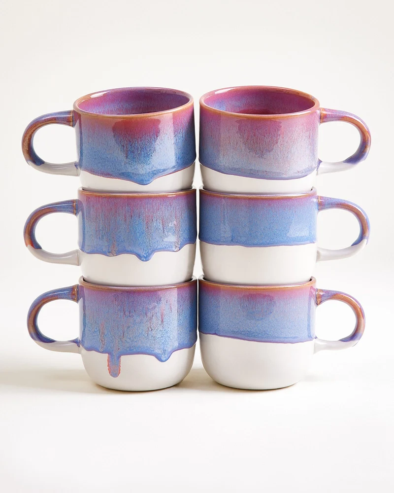 Coimbra Tasse groß lila 6er-Set