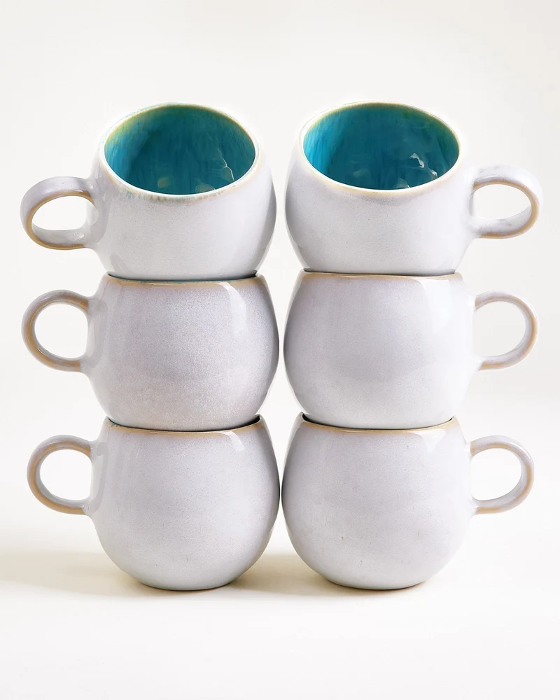 Areia Tasse groß aqua 6er-Set