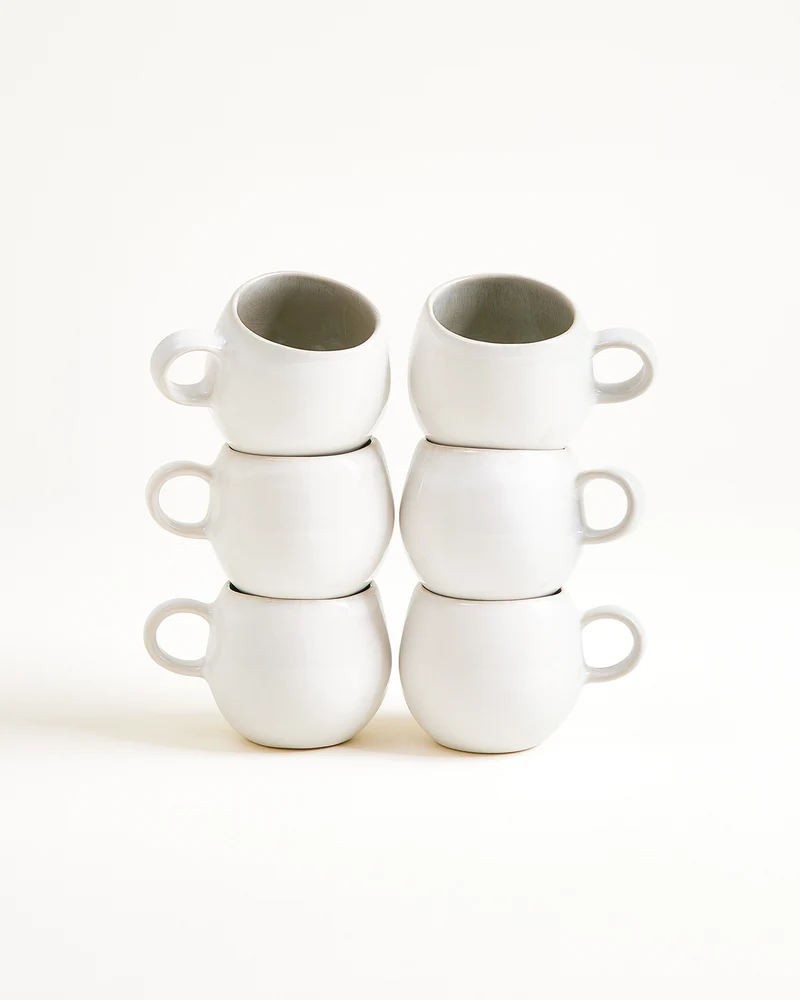 Areia Espressotasse grau 6er-Set
