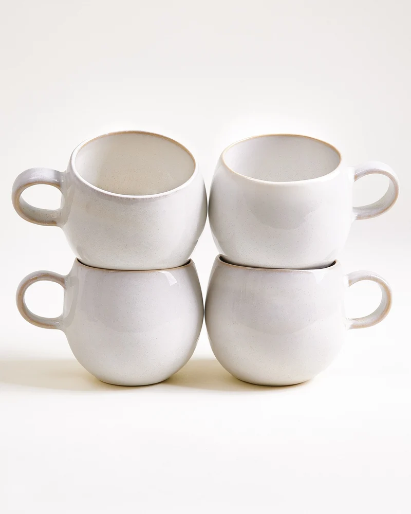 Areia Tasse groß weiß 4er-Set