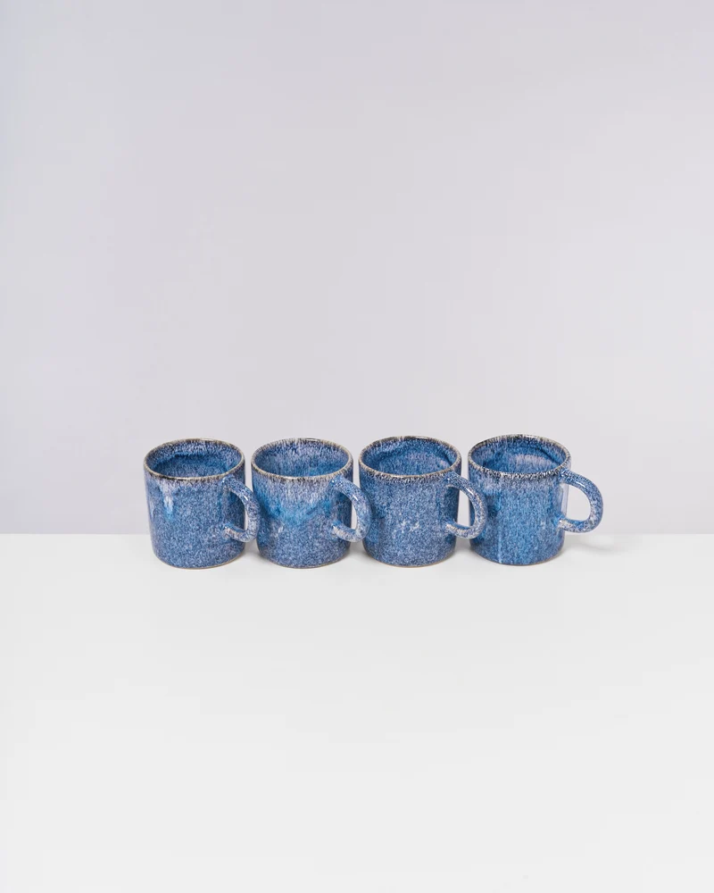 Cordoama Tasse groß modern blau 4er-Set
