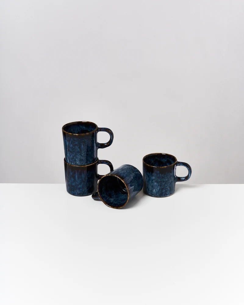 Cordoama Tasse groß modern dunkelblau 4er-Set