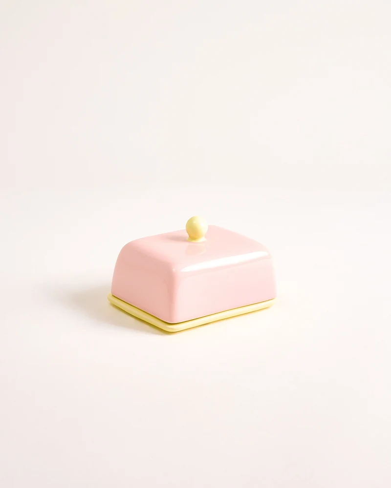 Seia Butterdose rosa gelb