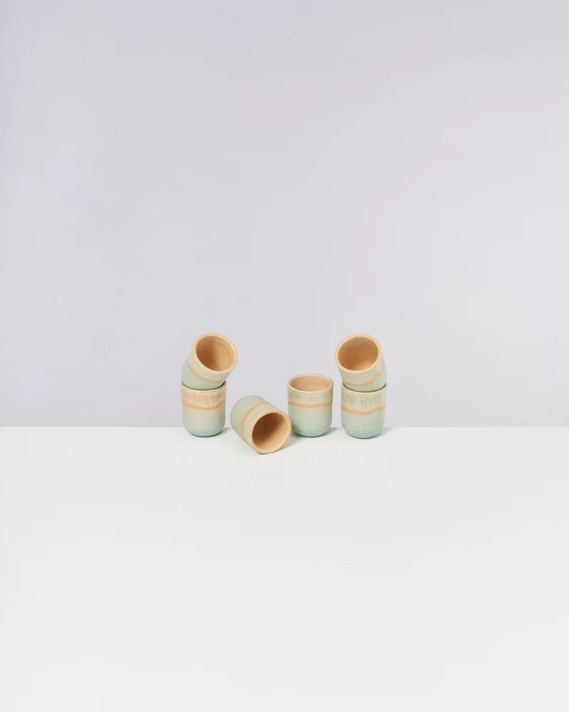 Copa Alto Espressobecher apricot mint 6er-Set