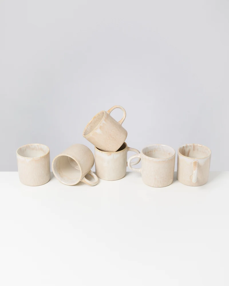 Cordoama Tasse groß modern sand 6er-Set