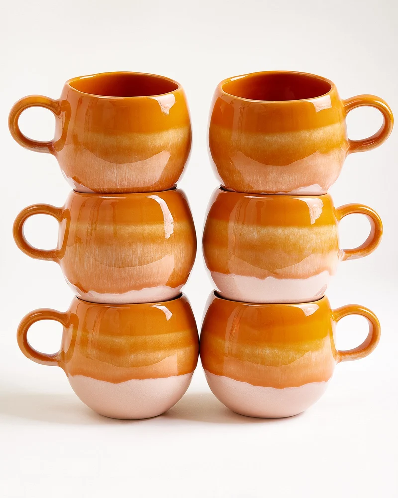 Bica Tasse groß orange 6er-Set