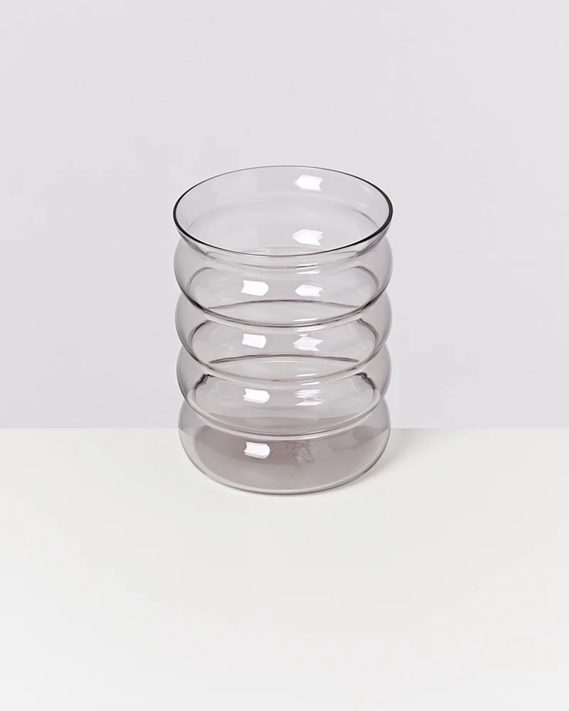Joia Glas groß bubble grau