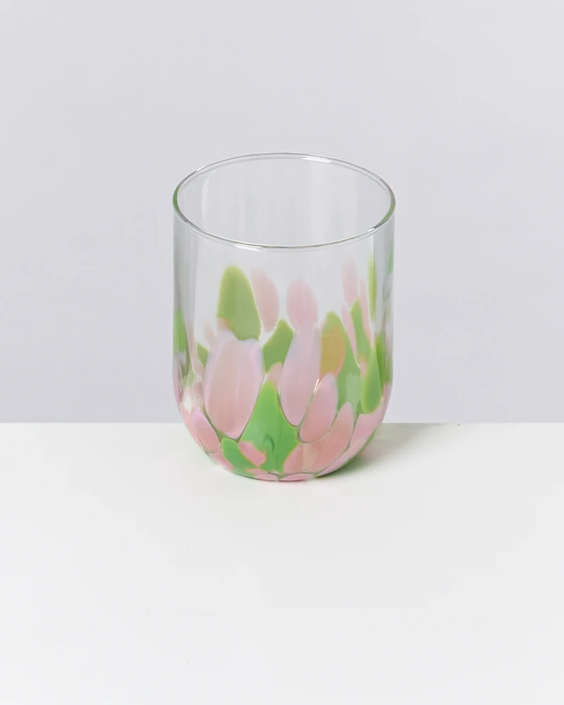Alegria Glas groß rosa grün