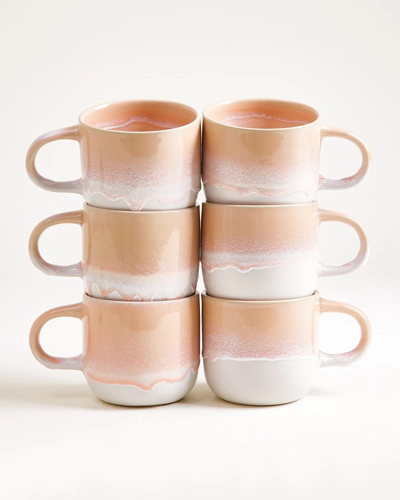 Coimbra Tasse groß apricot 6er-Set