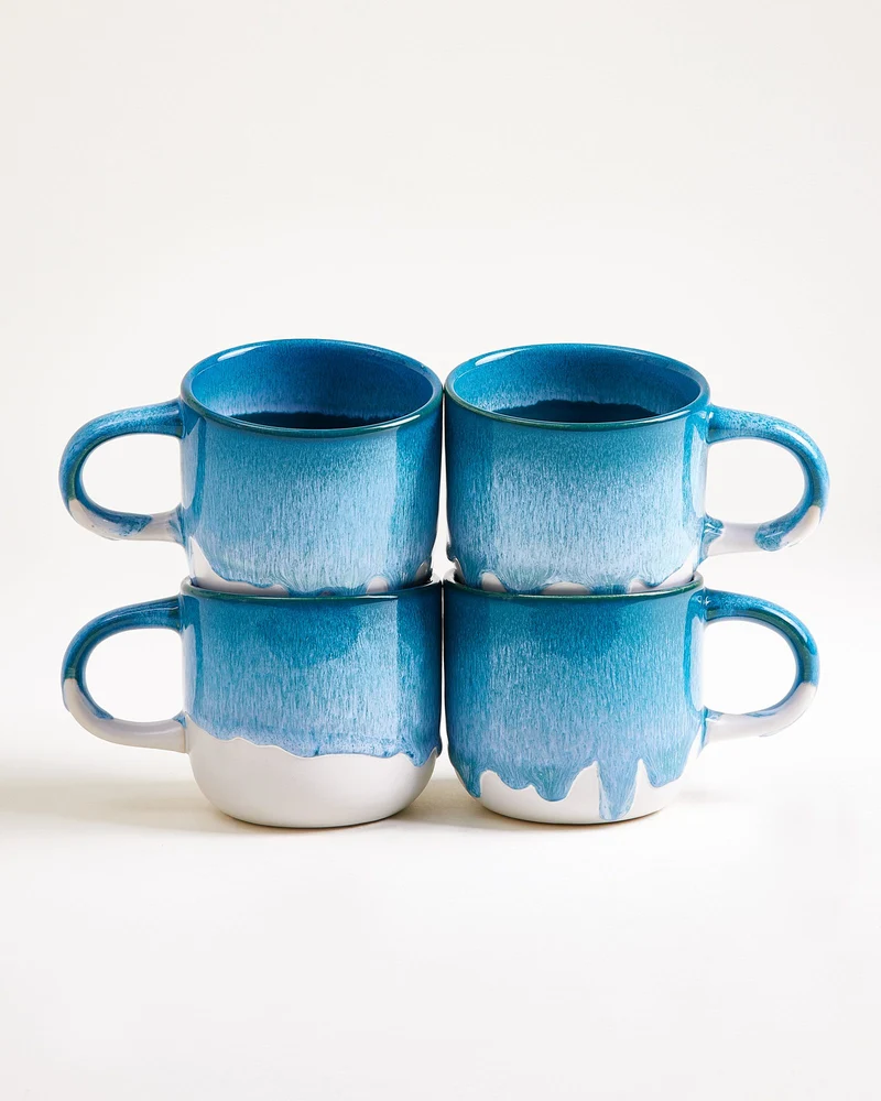 Coimbra Tasse groß türkis 4er-Set