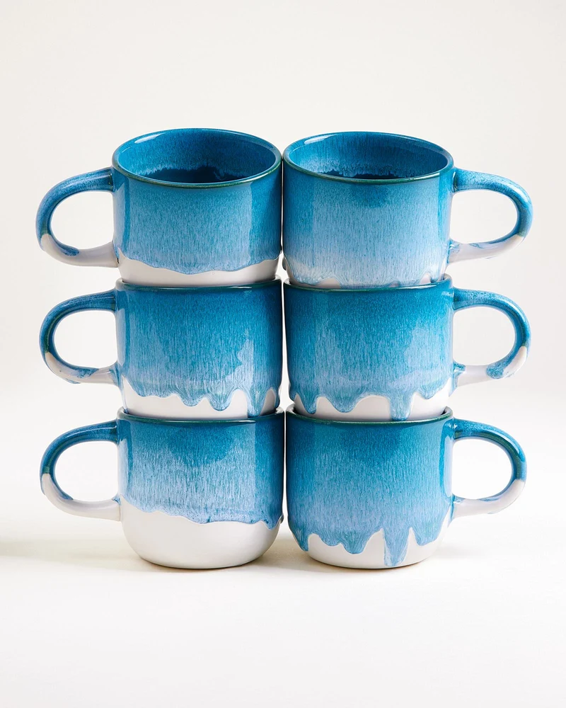 Coimbra Tasse groß türkis 6er-Set