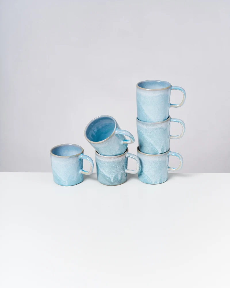 Cordoama Tasse groß modern aqua 6er-Set
