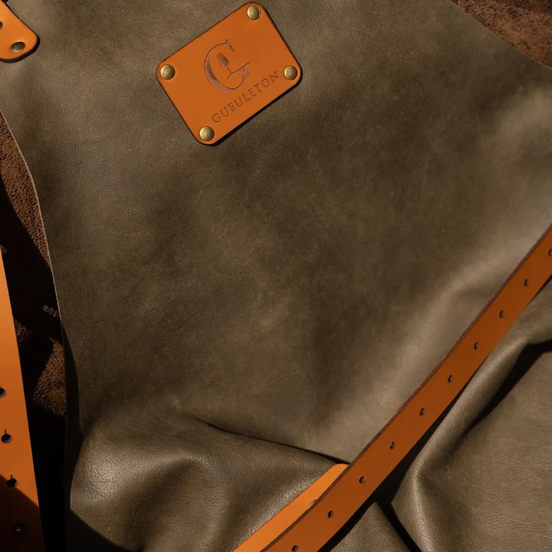 Tablier cuir OLIVE / VERT FONCÉ Gueuleton