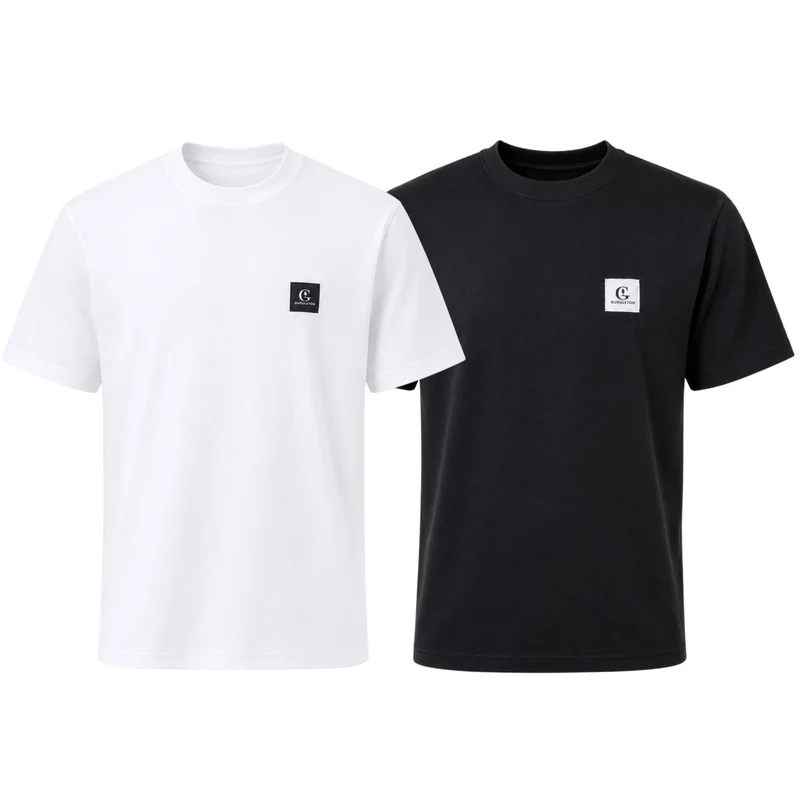 Pack Duo T-Shirts Gueuleton — Blanc & Noir, Coton Bio
