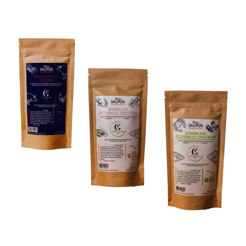 Coffret Épices Max Daumin × Gueuleton | N°1 N°2 N°3 – 3×100g
