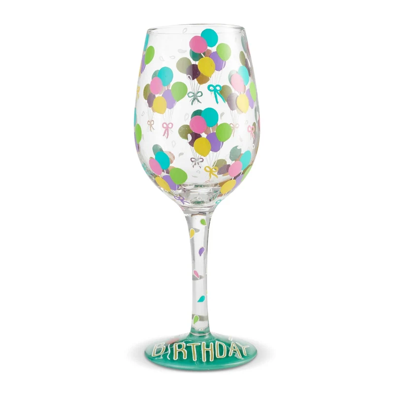 Birthday Balloons Wine Glass by Lolita®