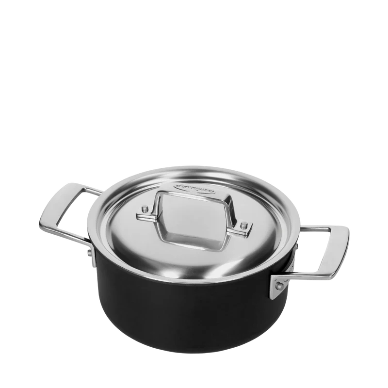 Demeyre Black 5 Faitout avec couvercle 18 cm, 2,2 L