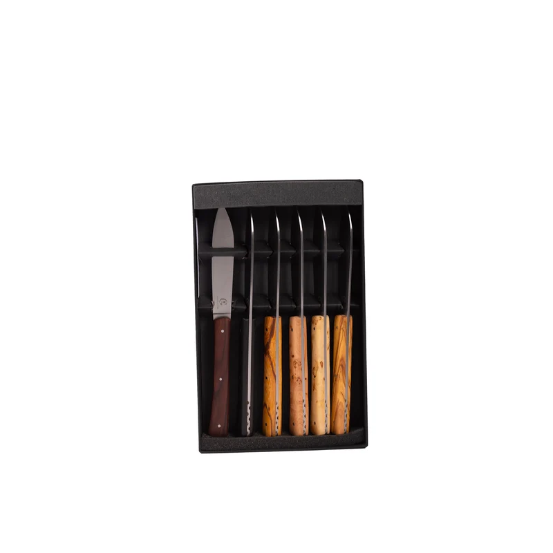 Coffret de 6 couteaux de table en bois Gueuleton