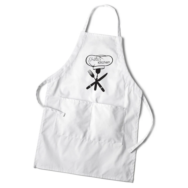 Chef's Hat Women's Personalized White Apron