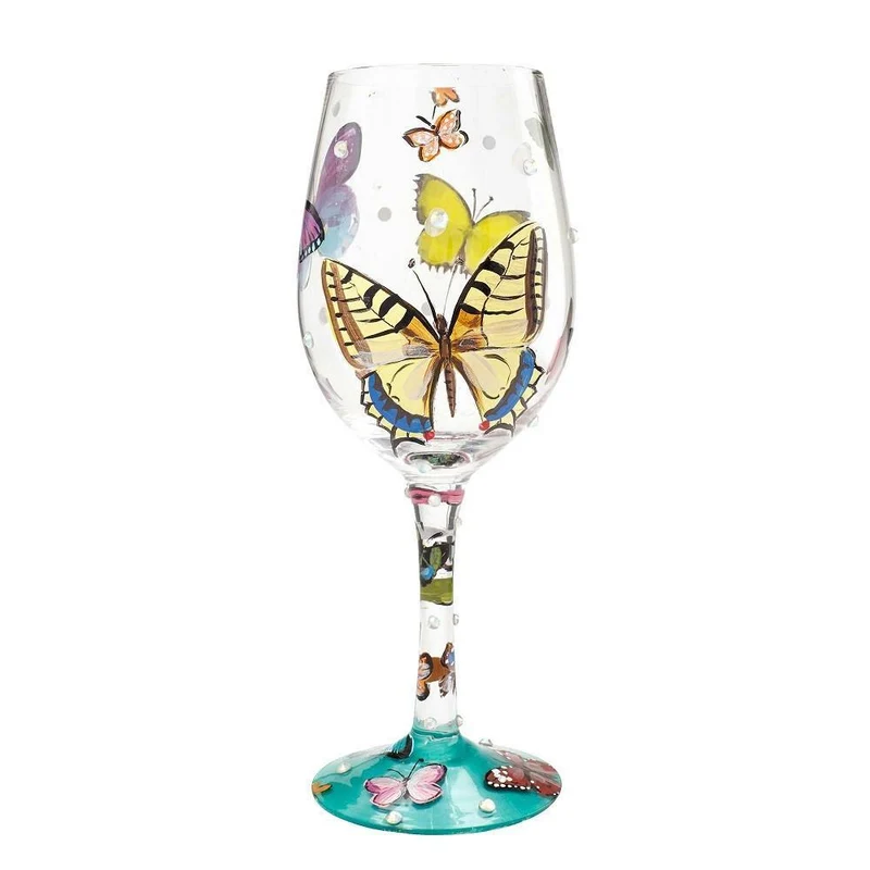 Butterfly Wishes Wine Glass by Lolita®
