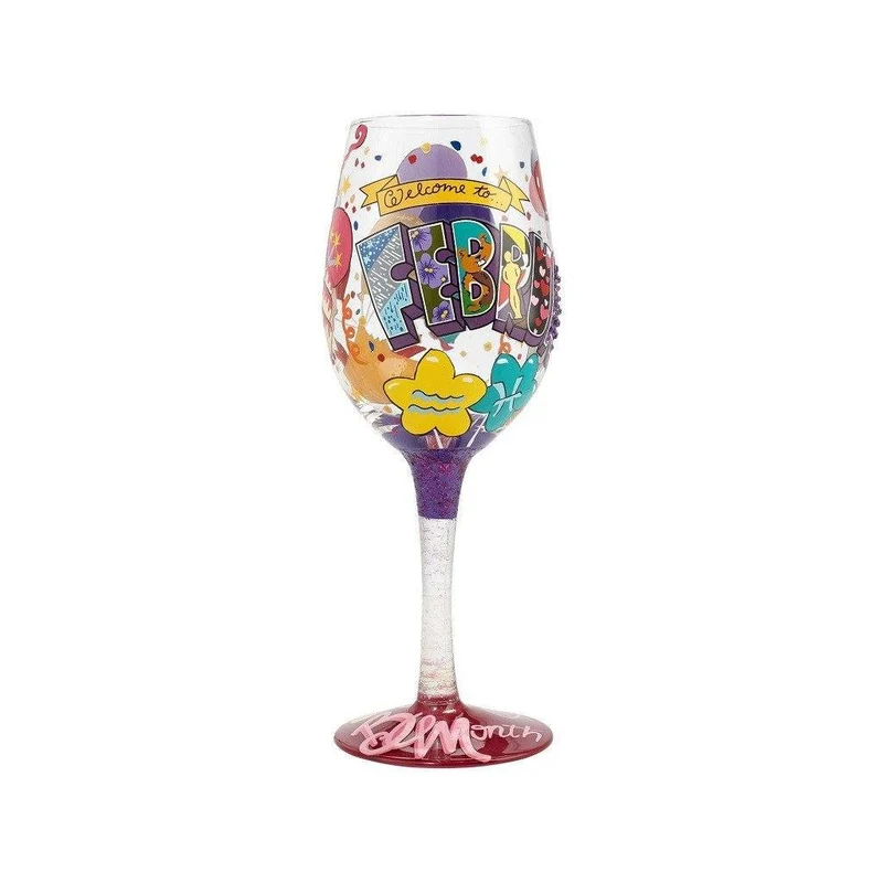 February Birthday Wine Glass by Lolita®