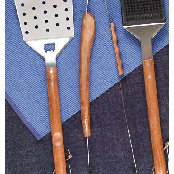 Vineyard 3 Piece Rosewood BBQ Tool Set