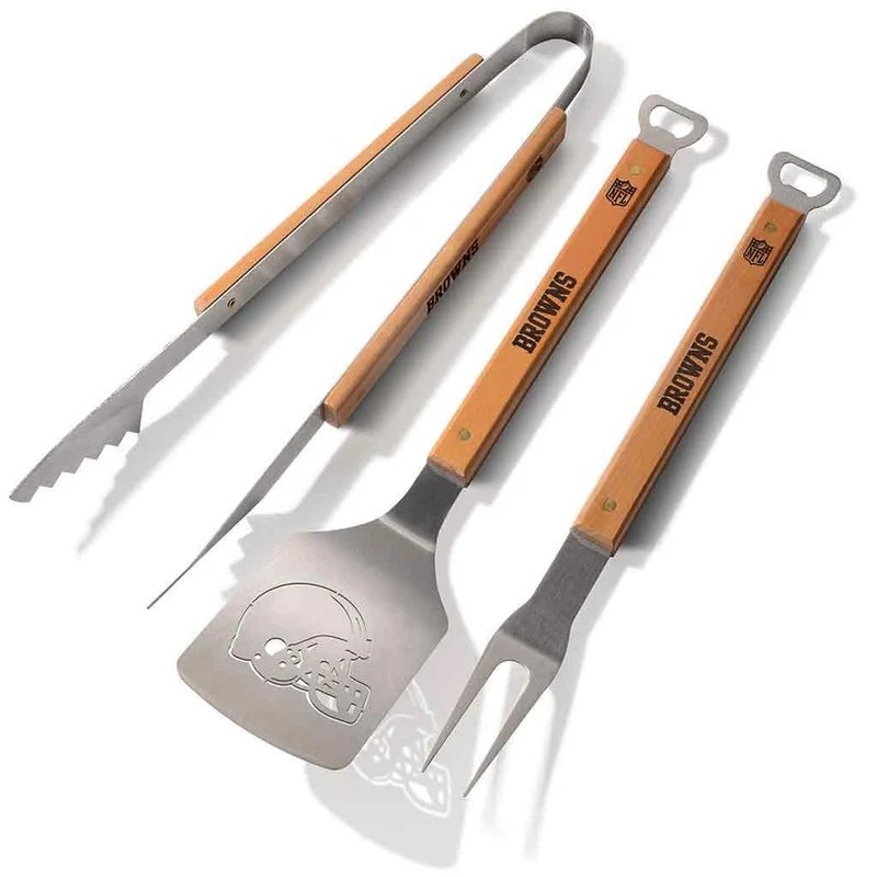 Cleveland Browns 3 Piece Sportula® BBQ Tool Set