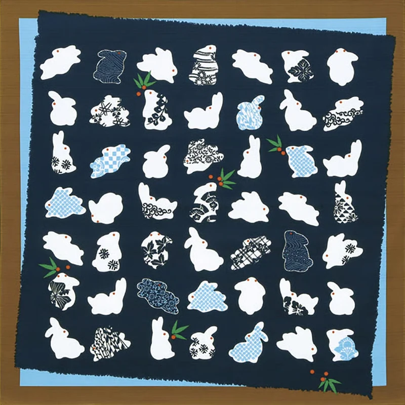 Usagi to Komon Furoshiki 50cm