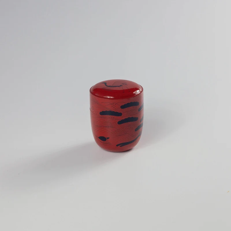 Boîte à thé laquée artisanale Horai-e
