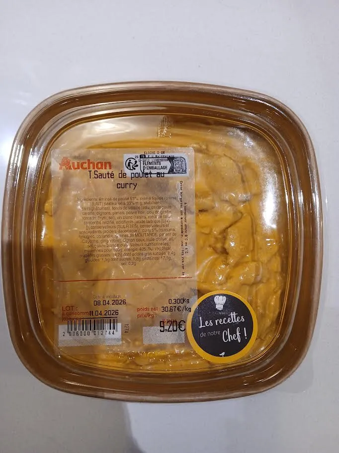 Sauté de poulet curry