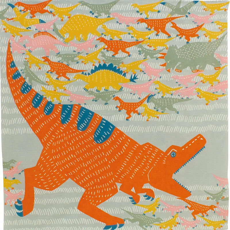 Furoshiki Kata Kata - Kyoryu (gris-vert, 104 cm)