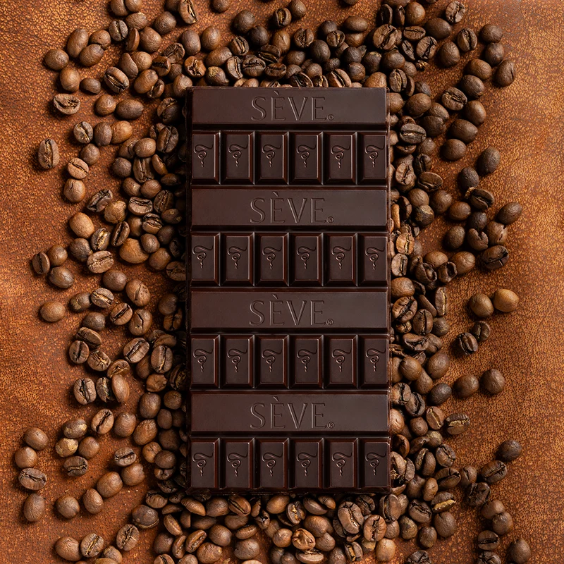 Tablette chocolat noir au café