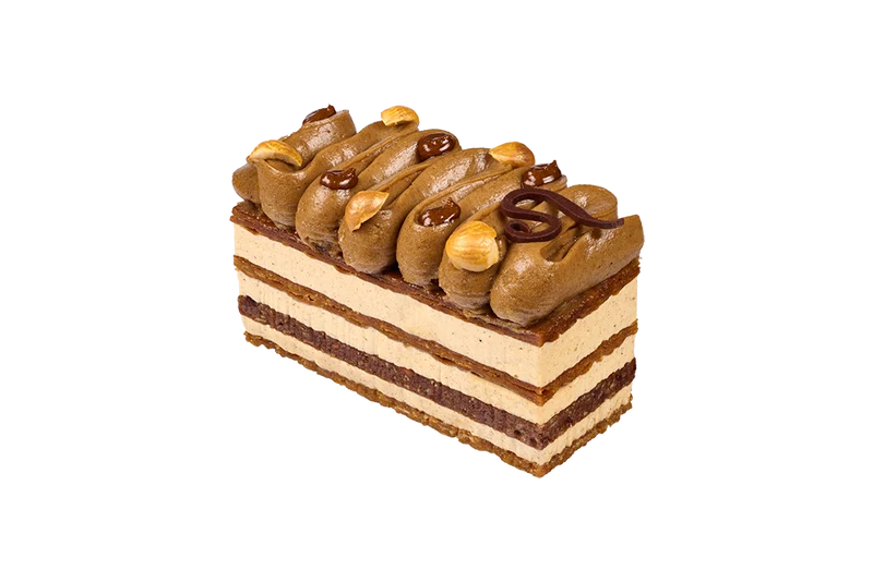 Millefeuille noisette – Signature praliné croustillant (disponible le week-end)