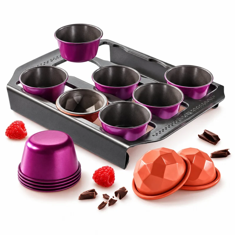 Ensemble de moules à gâteaux en acier Tefal Creabake – modèle J304SS