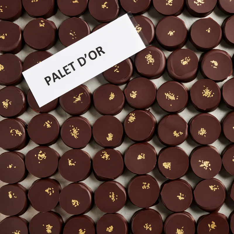 Boîte de Palets d’Or – Bonbons de chocolat à la ganache