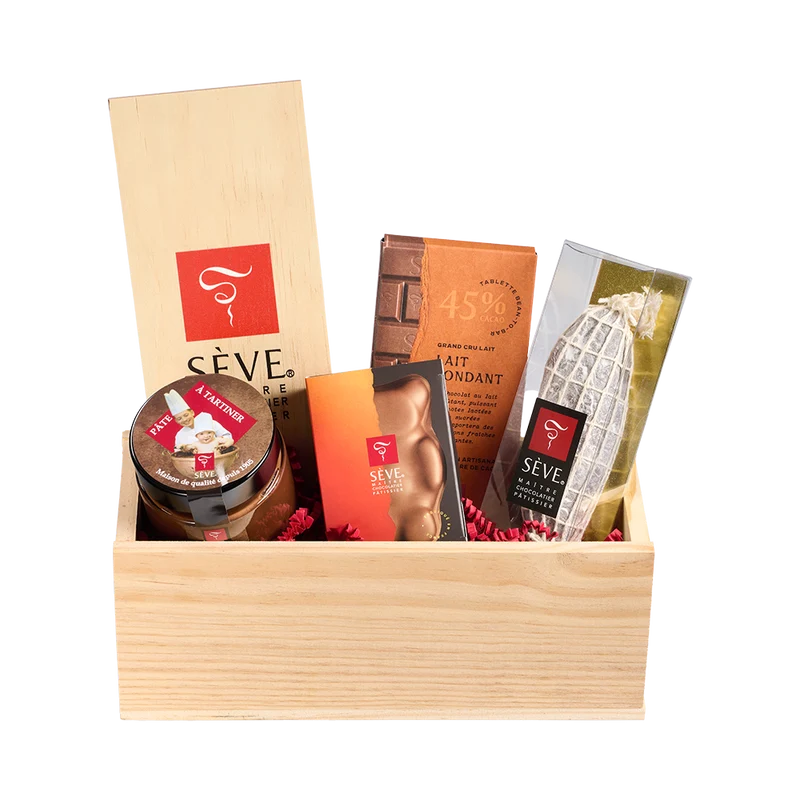 Coffret Bois Ultra Gourmand – Cadeau chocolat d’exception signé Sève